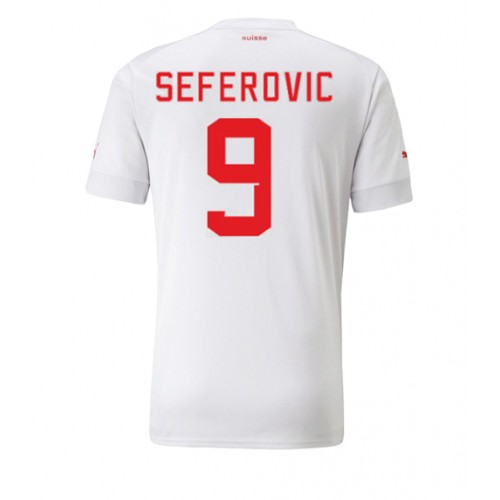 Lacne Muži Futbalové dres Švajčiarsko Haris Seferovic #9 MS 2022 Krátky Rukáv - Preč